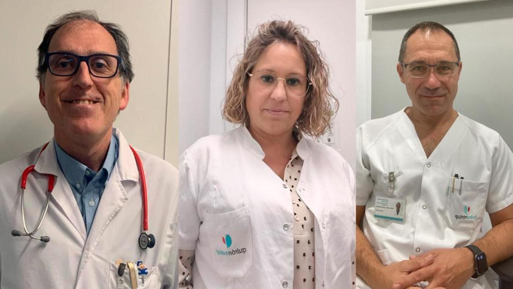 Los doctores del HUGC Isidre Casals, Mireia Soriano y Manuel Alcántara