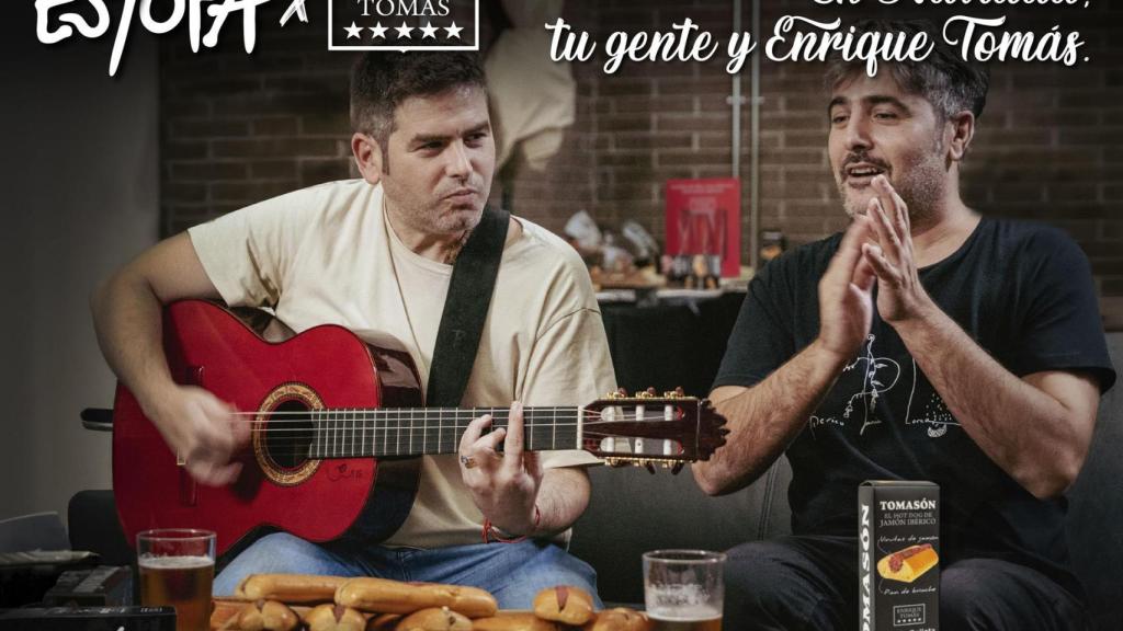 Imagen de la campaña de Enrique Tomás con Estopa