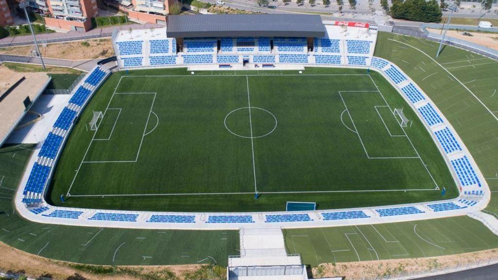 El Estadi Municipal de Badalona, donde se ha disputado el partido