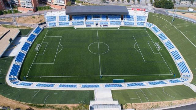 El Estadi Municipal de Badalona, donde se ha disputado el partido