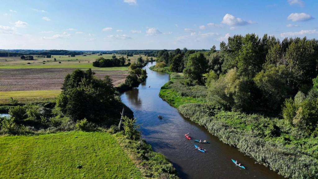 Piraguistas en un río polaco