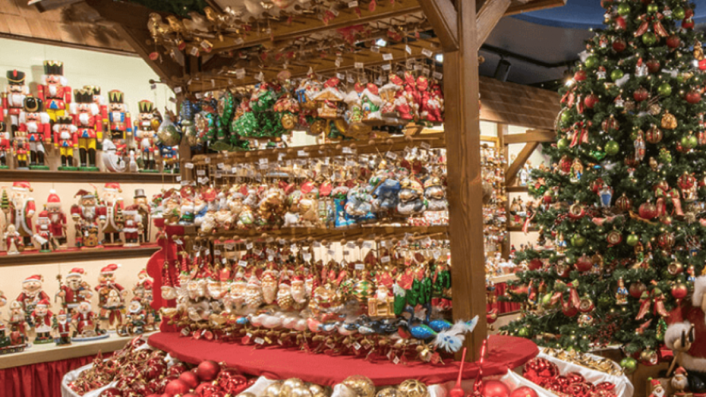 Decoraciones navideñas en la tienda de Käthe Wohlfahrt