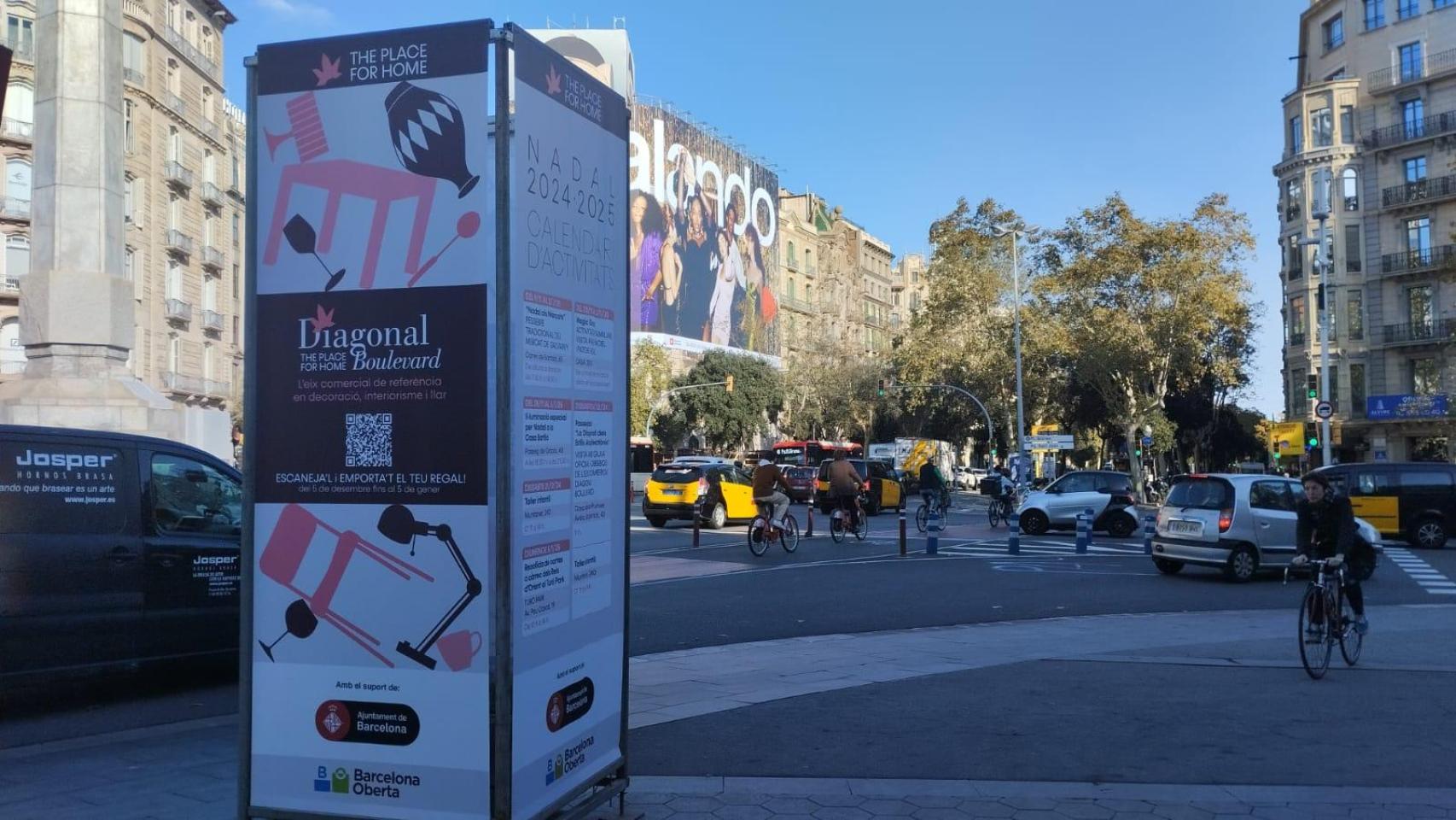 Torreta de la campaña de Navidad de Boulevard Diagonal