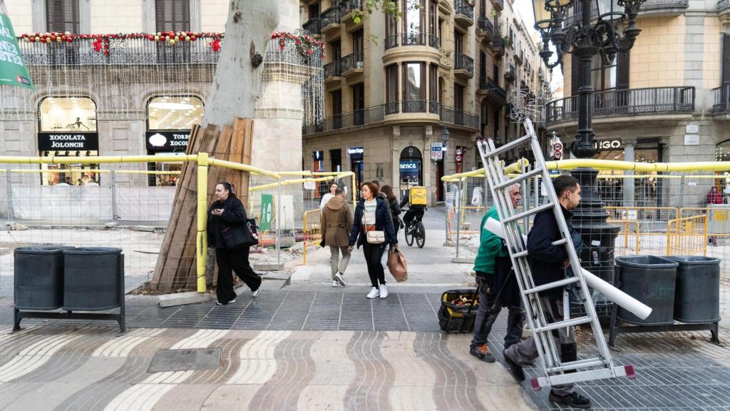 Obras de reforma de la Rambla