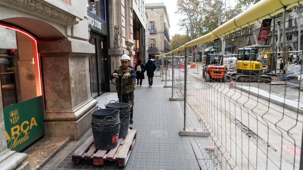 Obras de reforma de la Rambla