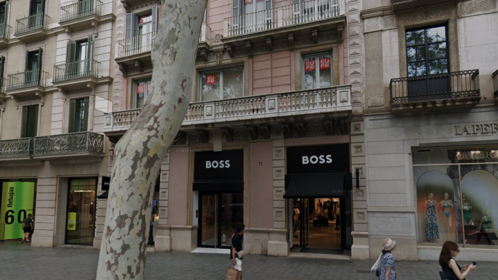 La actual tienda de Hugo Boss en paseo de Gràcia