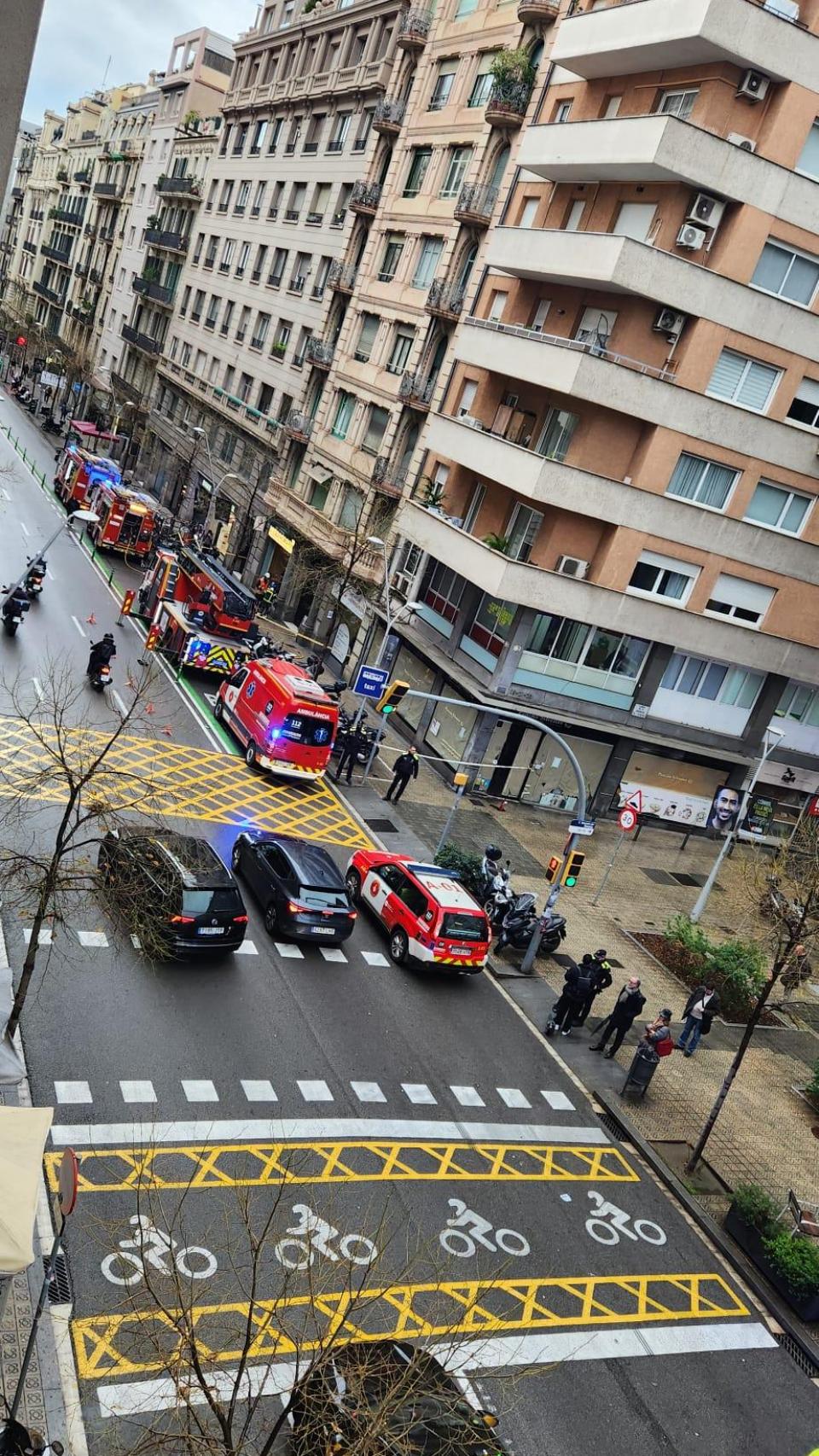 Bomberos de Barcelona en Balmes