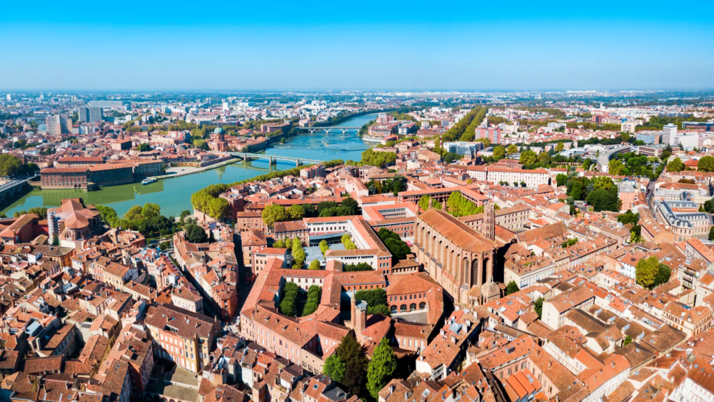 Vista aérea de Toulouse (Francia)