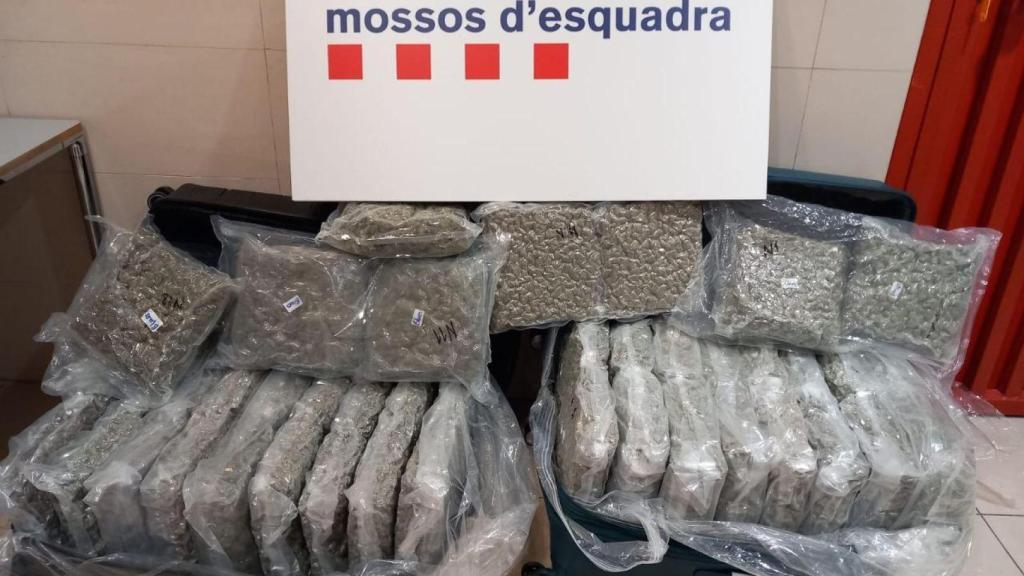 Detenido un hombre de 74 años en el Aeropuerto de Barcelona por llevar dos maletas con 50 kilos de marihuana