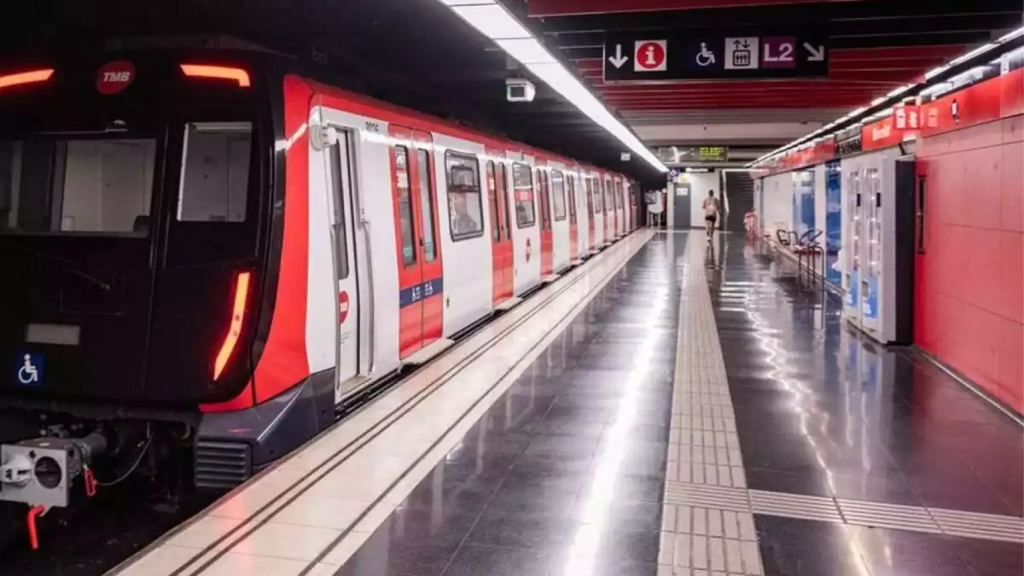 Un andén del metro de Barcelona