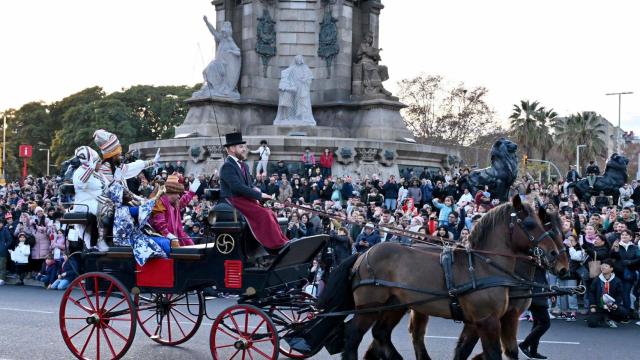 Los Reyes Magos en la cabalgata de Barcelona 2025