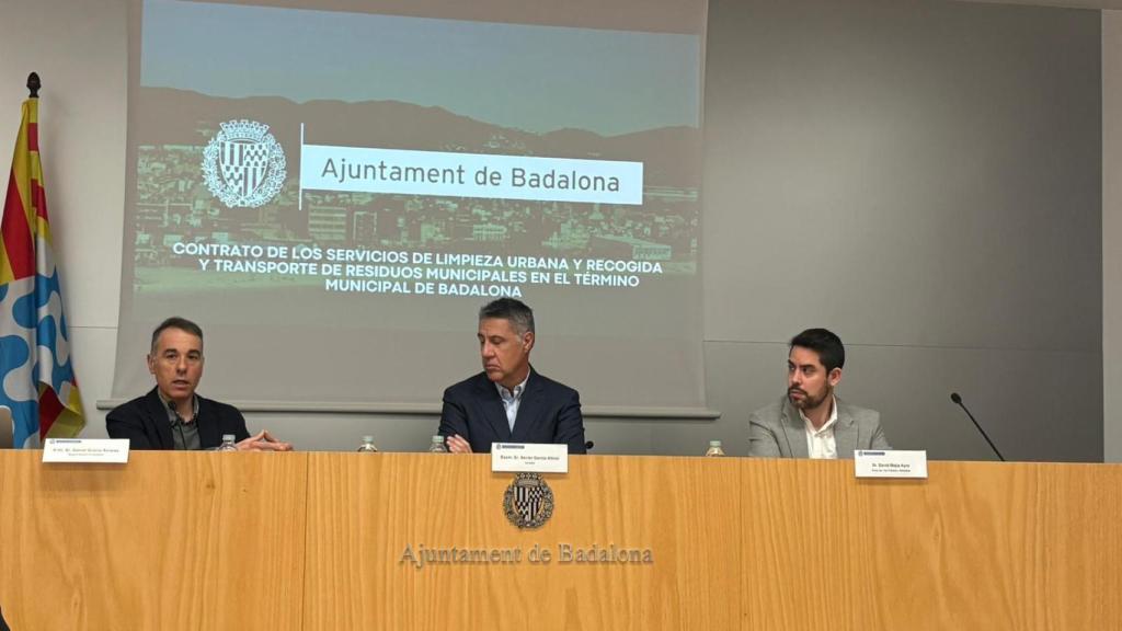 Comparecencia del equipo de gobierno de Badalona por el contrato de limpieza