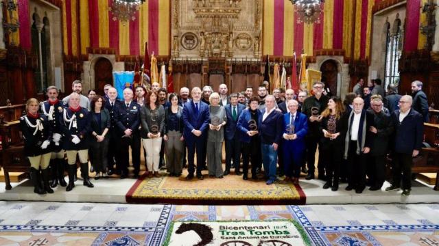 Acto solemne del Bicentenari dels Tres Tombs de Barcelona, que ha servido como presentación oficial del programa de actividades