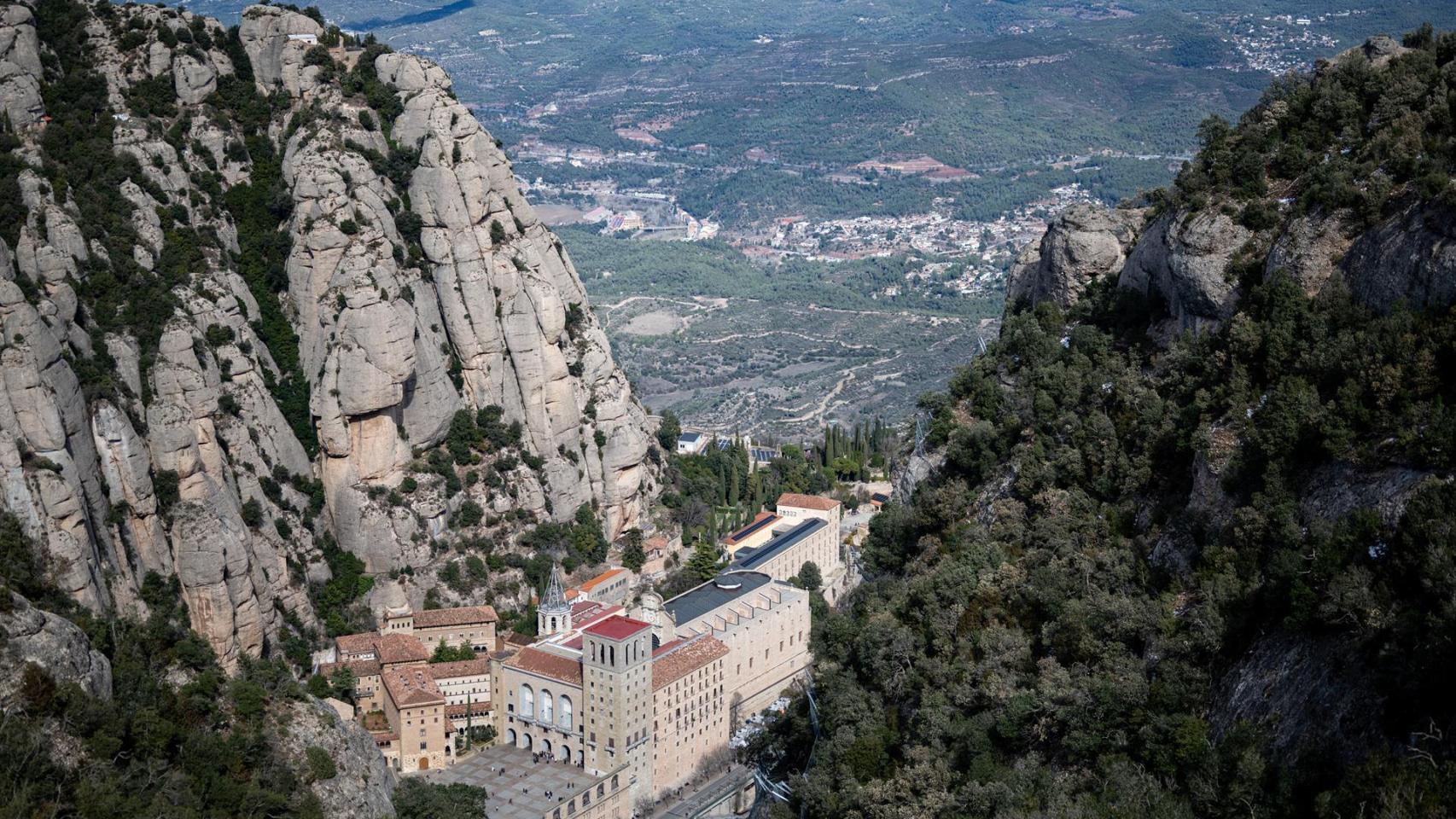 El monasterio de Montserrat, a 3 de marzo de 2024, en Monistrol de Montserrat