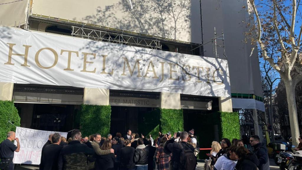 Concetración convocada por las 'kellys' del hotel Majestic de Barcelona a 13 de enero de 2025