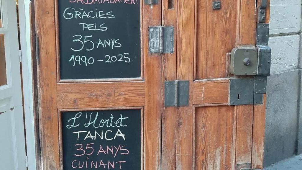 El restaurante L'Hortet en su mensaje de despedida