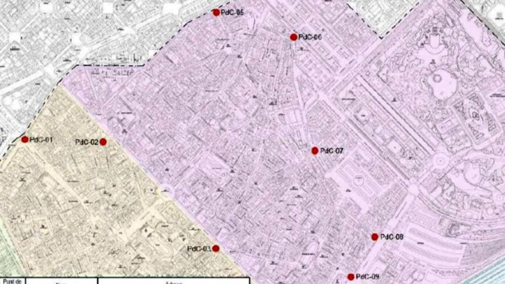 Mapa de ubicaciones donde se situarán las nuevas cámaras