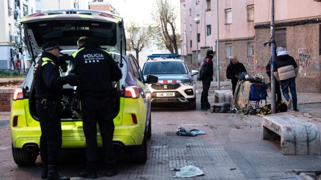 Operativo policial contra el mercadillo de la miseria de Badalona