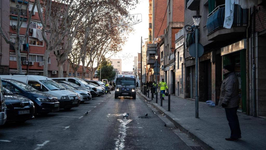 Mossos d'Esquadra en el barrio de Sant Roc