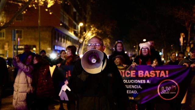 Protesta de los vecinos de La Verneda contra la inseguridad