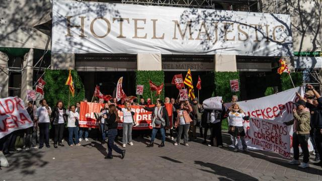 Manifestación en hotel Majestic el pasado 15 de enero