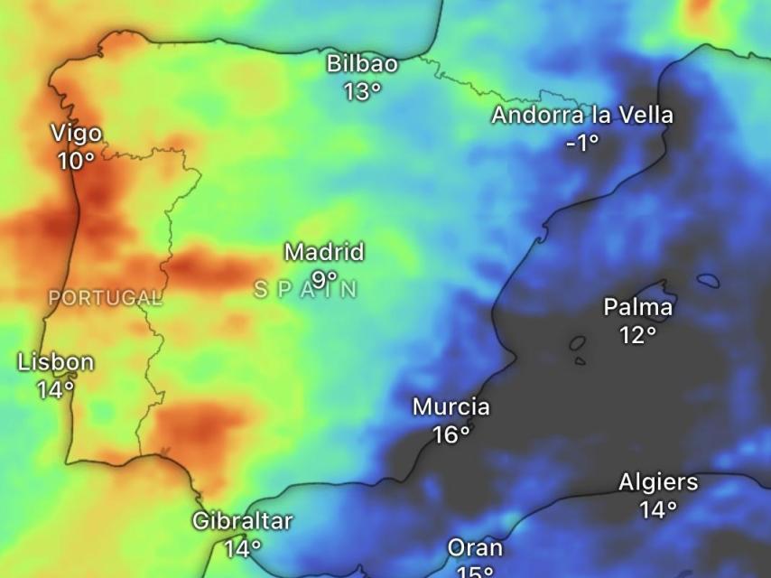 Mapa de acumulación de lluvia para la próxima semana según el modelo ECMWF