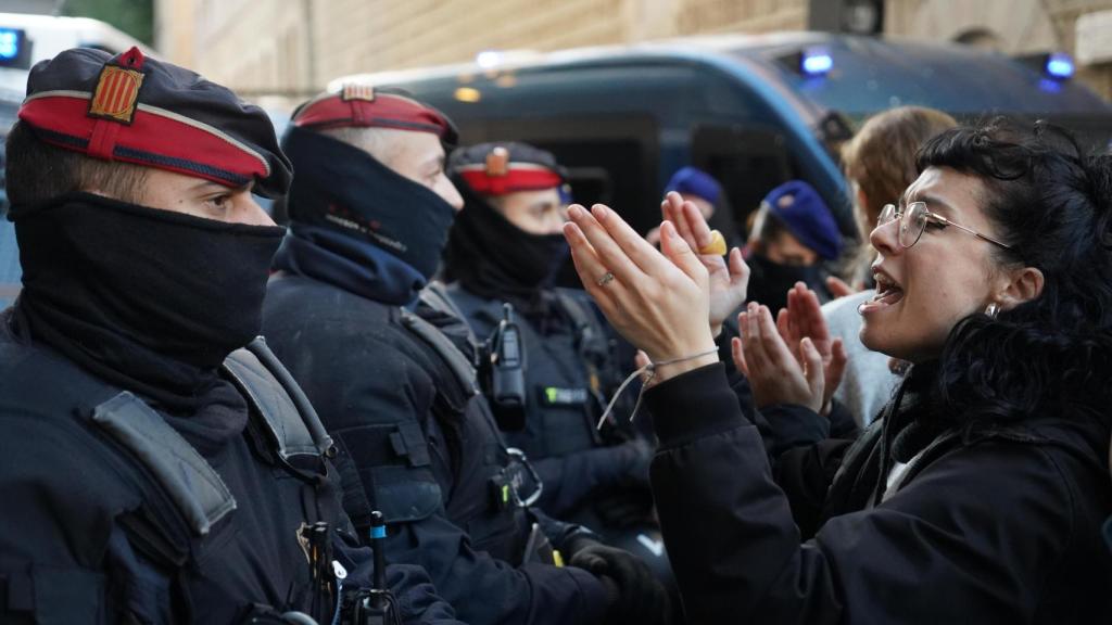 Protestas contra el desalojo de la Massana en el Raval