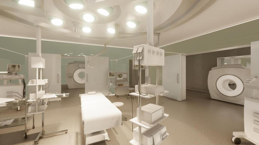 Render de una nueva sala en el Hospital del Mar