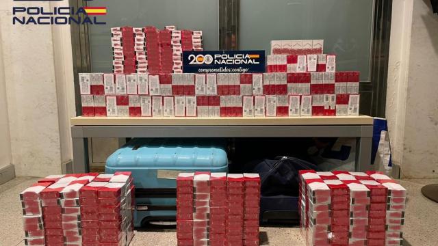 Tabaco de contrabando incautado por la Policía Nacional en la Estació del Nord de Barcelona