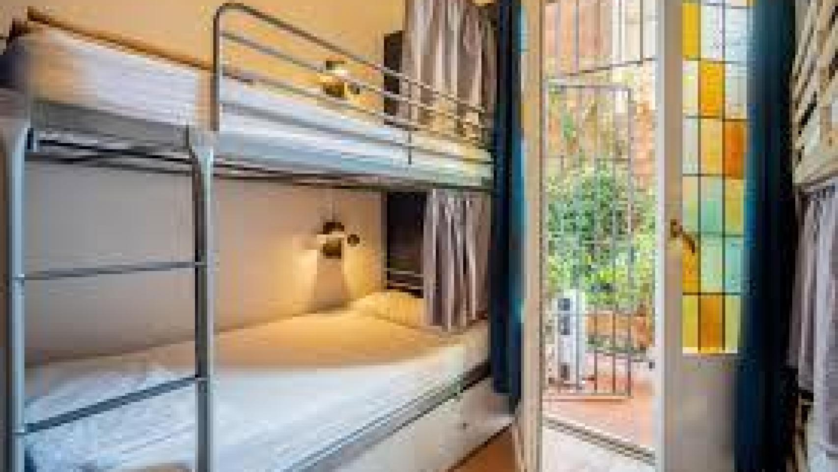 Una de las habitaciones del Casa Barcelo Hostel Barcelona