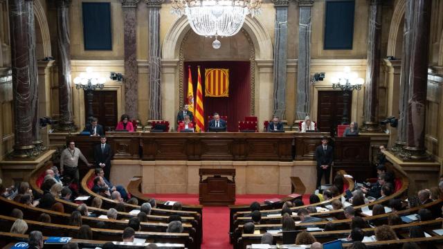 Un pleno en el Parlamento de Catalunya