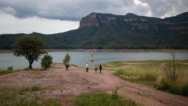 El pantà de Sau, a 22 de junio de 2024, en Vilanova de Sau