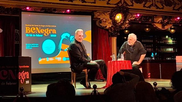 Loquillo y Carlos Zanón en el Festival BCNegra