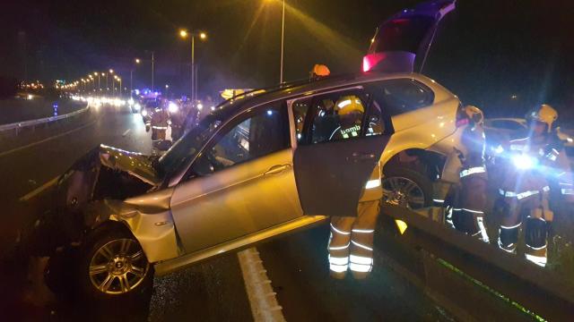 Vehículo siniestrado en el Prat