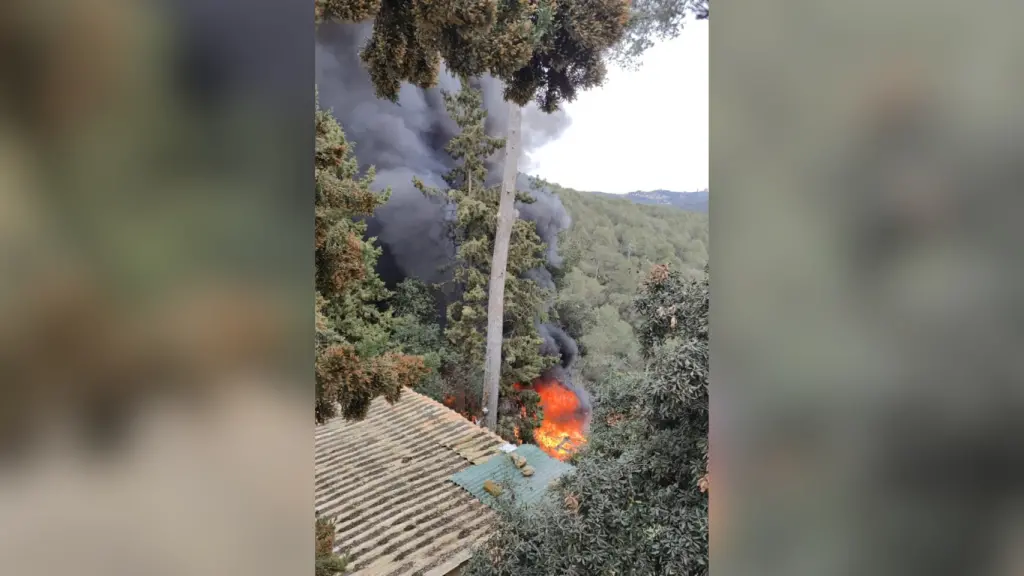 Incendio de una chabola en Vallpineda, Molins de Rei