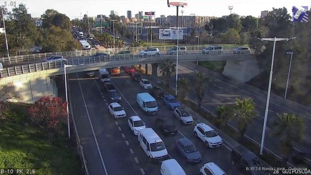 Retenciones en la Ronda Litoral de Barcelona