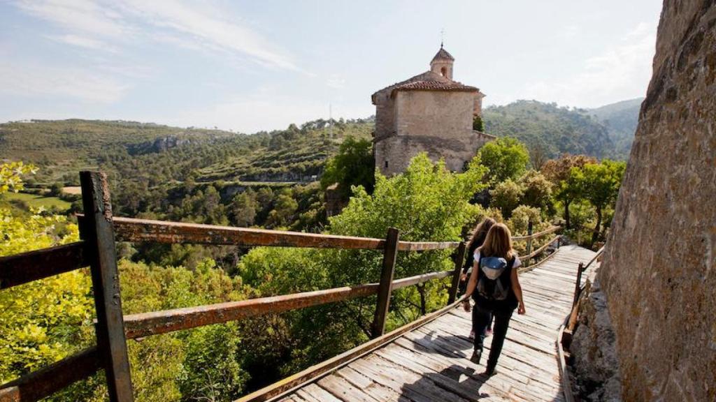 Momento durante la excursión del Camí de les Terres del Riu Gaià