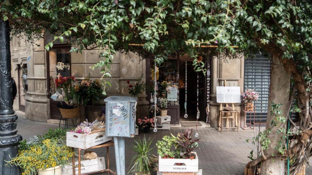 Exterior de la floristería María Ponsà Flors en Rambla Catalunya