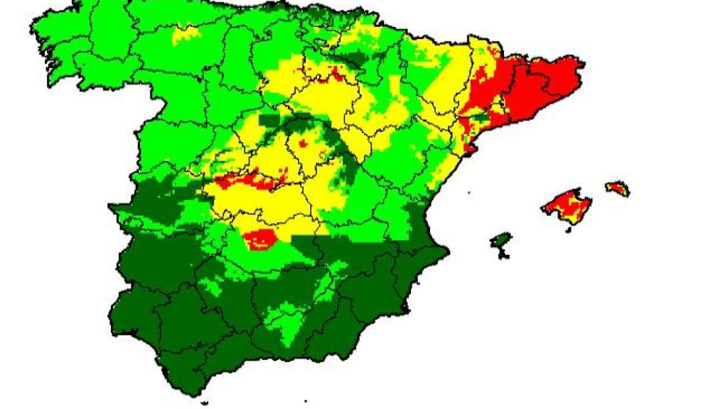 Mapa de previsión de polen