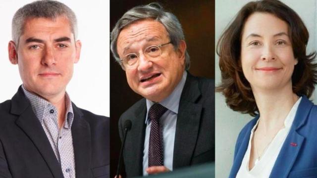 Daniel Tuges, Rafael Villaseca y Estelle Brachlianoff (CEO de Veolia)