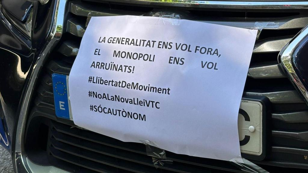Protesta de VTC en Barcelona
