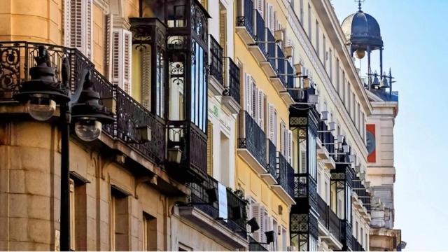 Fachada de edificios en Madrid