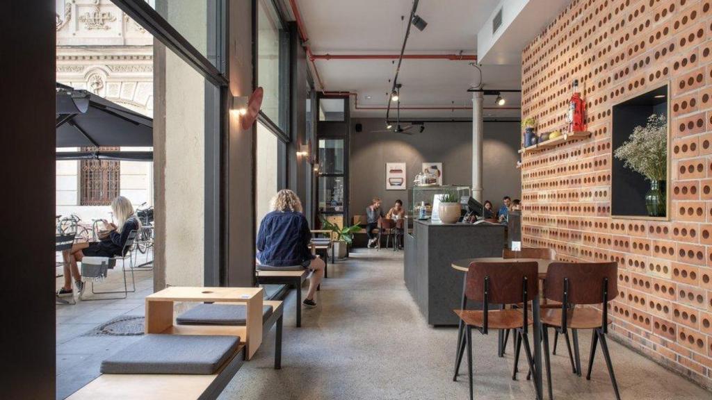 Uno de los tres locales de la cafetería Federal, el del Gòtic