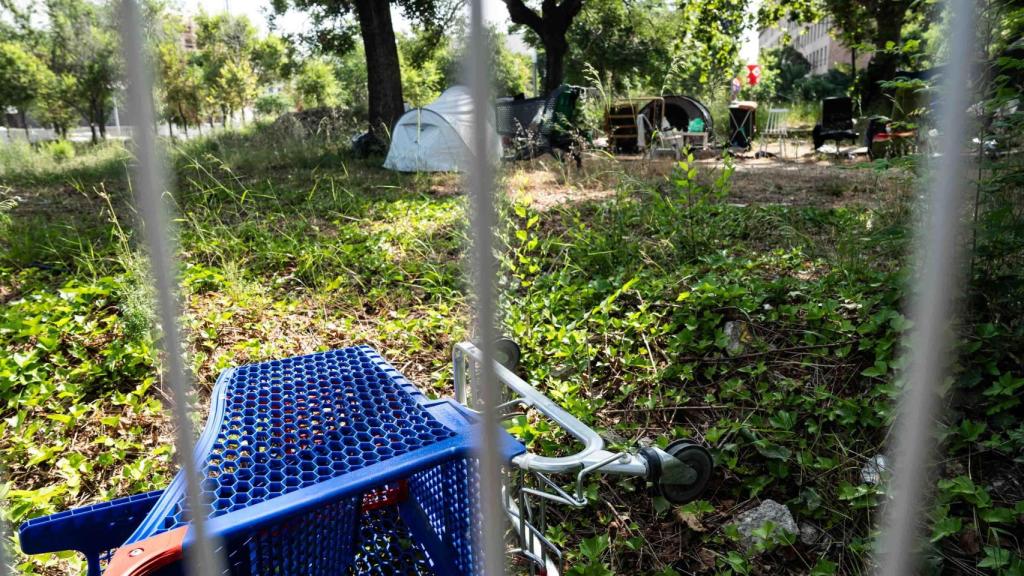 Campamento de sintecho en las 'Casernes' de Sant Andreu