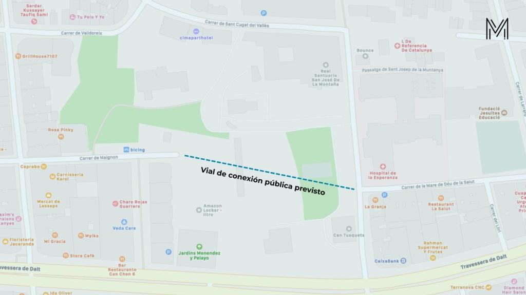 Plan urbanístico que propuso Ada Colau en el Santuario de San José de la Montaña de Barcelona