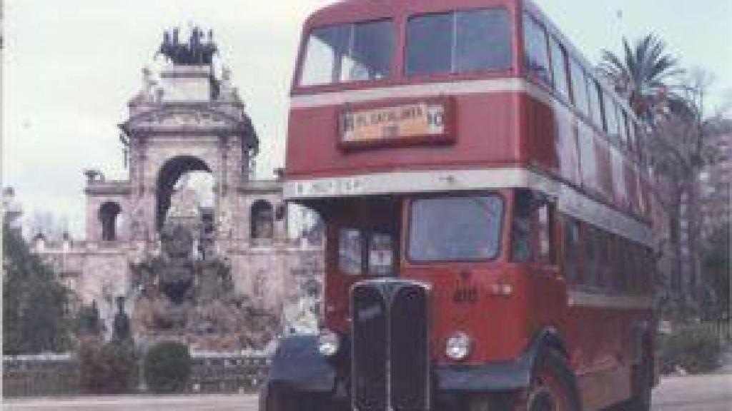 Un autobus de Barcelona antiguo