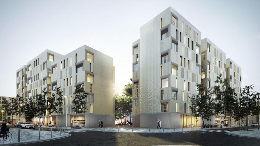 Render de la promoción de vivienda en la Marina de Prat Vermell