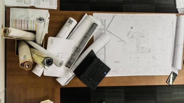 Zona de trabajo de arquitectura