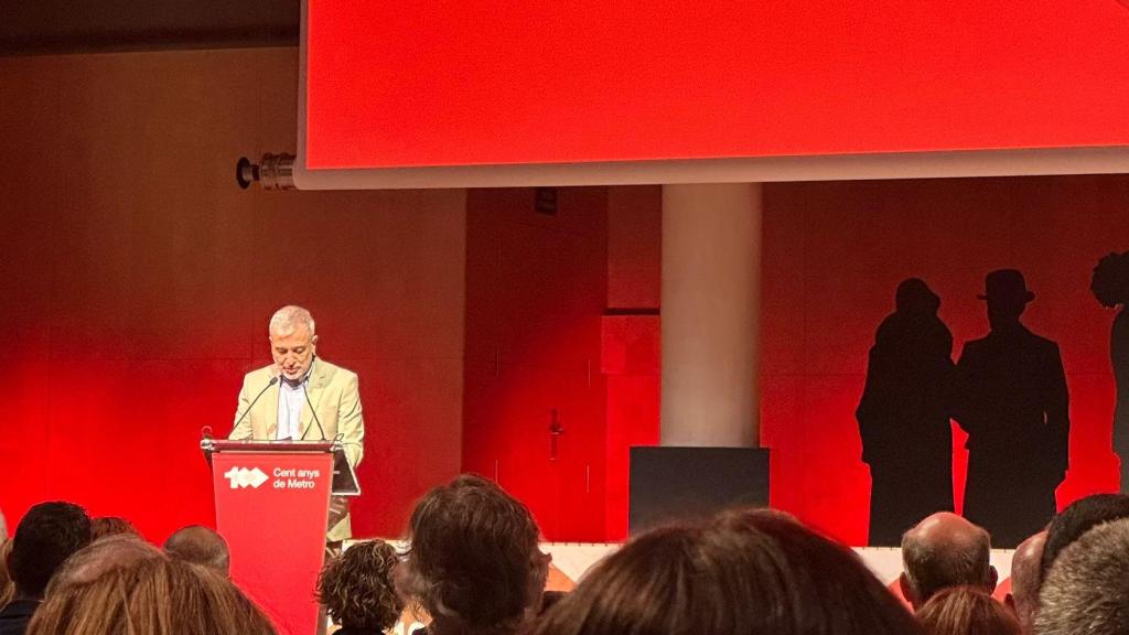 El alcalde de Barcelona, Jaume Collboni en el acto de celebración del centenario del Metro de Barcelona
