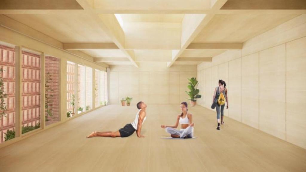 Render del nuevo edificio polivalente, anexo a la Torre Garcini